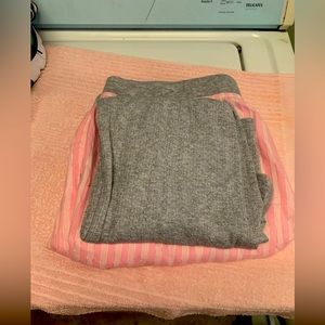 Pink and Gray Victoria secret pajama set long sleeves brand new with tags